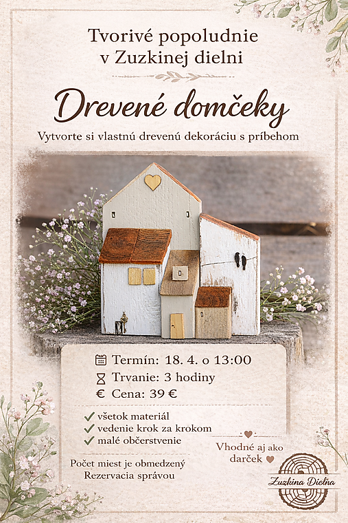 Workshop 18.4. "Drevené domčeky"