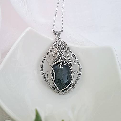 Náhrdelník Machový achát