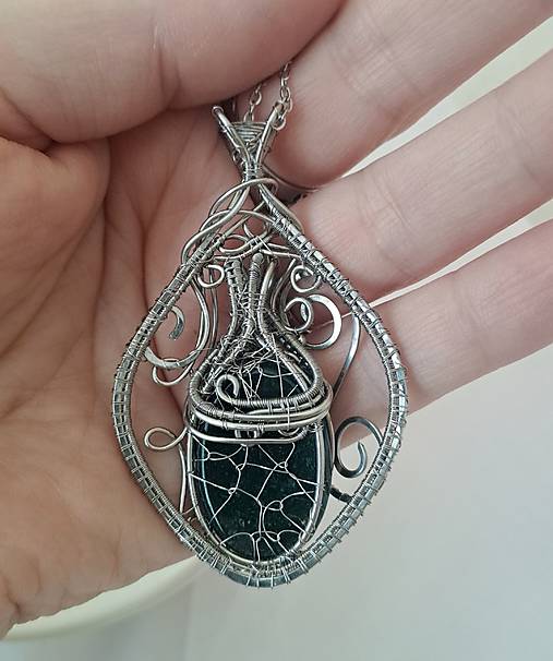 Náhrdelník Machový achát