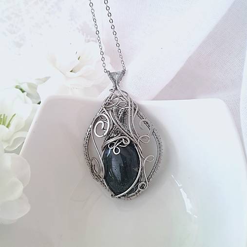 Náhrdelník Machový achát