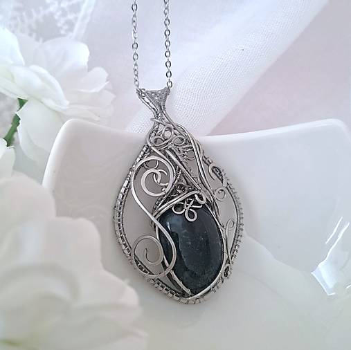 Náhrdelník Machový achát