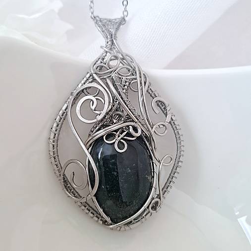 Náhrdelník Machový achát