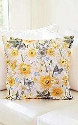 Úžitkový textil - Obliečka na vankúš Narcis, 40x40cm - 18254799_
