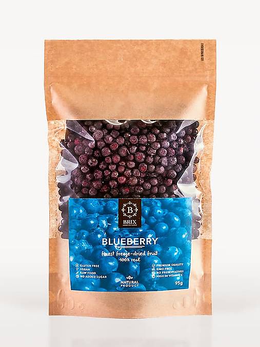 Mrazom sušená lesná čučoriedka