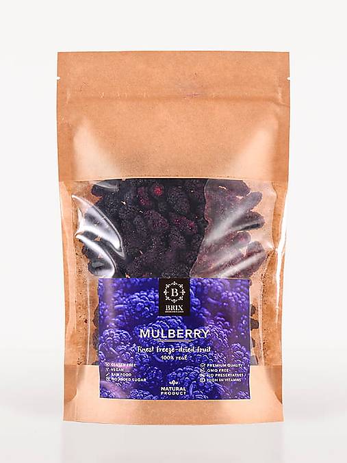 Mrazom sušená moruša čierna