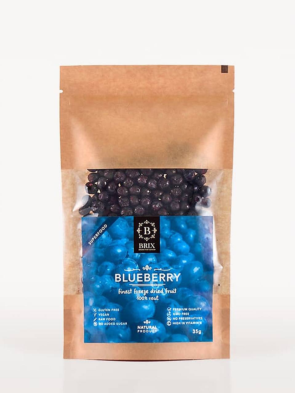 Mrazom sušená lesná čučoriedka