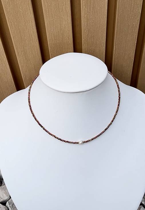 Náhrdelník zirkon red flash