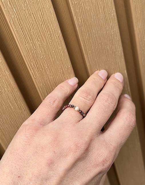 Prsteň zirkón red flash