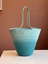 Kabelky - Plážová taška “Ombre” mořská vlna - 18254681_