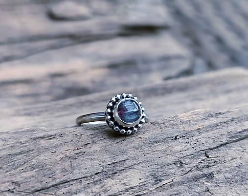 Strieborný Prsteň s Melónovým Turmalínom