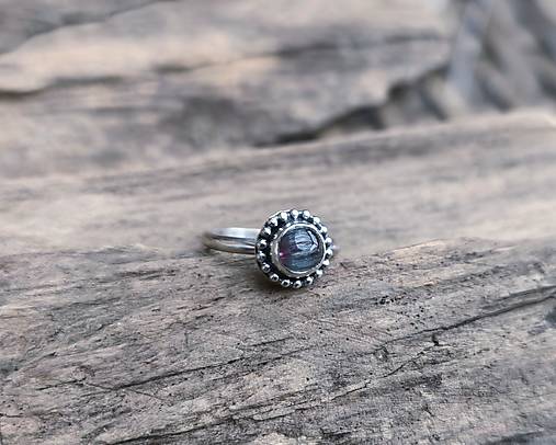 Strieborný Prsteň s Melónovým Turmalínom