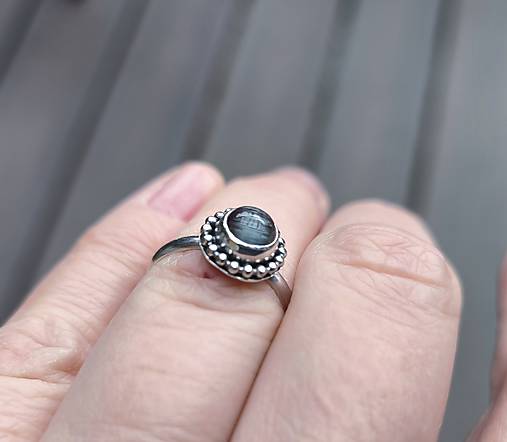 Strieborný Prsteň s Melónovým Turmalínom