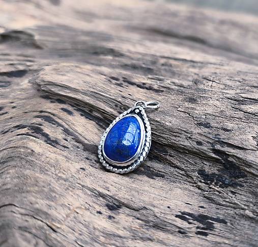 Strieborný Prívesok s Lapisom Lazuli