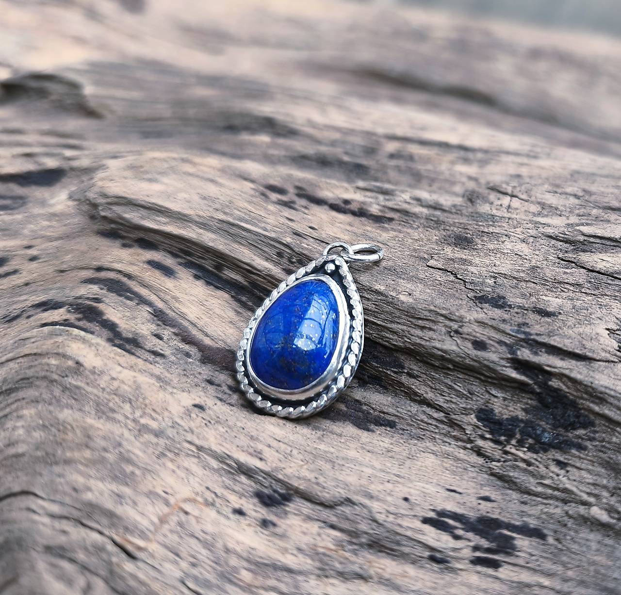 Strieborný Prívesok s Lapisom Lazuli