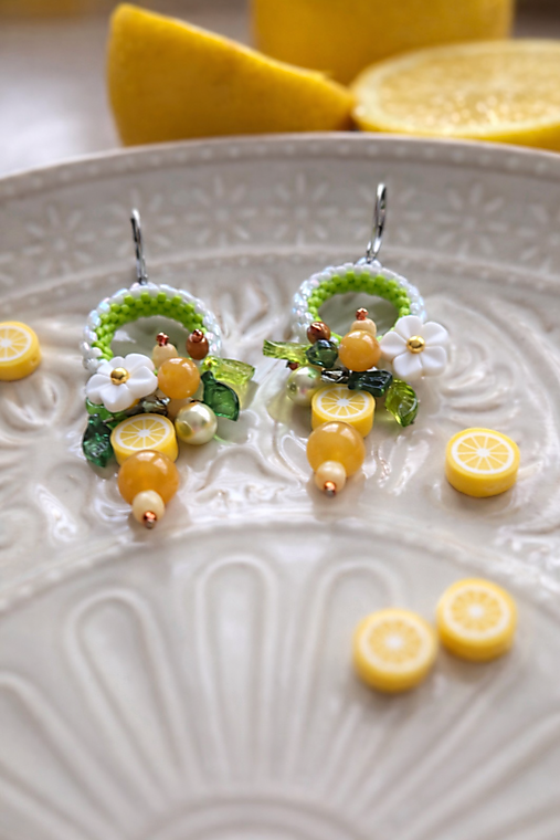 OK náušnice s kalcitom