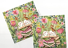 Papier - Pohľadnica "láska v knihách ukrytá" - 18257405_