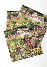 Papier - Pohľadnica "v rozkvitnutom záhone" - 18257451_