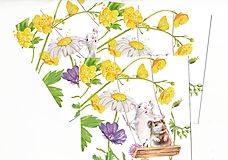 Papier - Pohľadnica "na hojdačke" - 18257469_