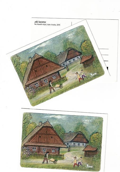 Papier - Pohľadnica " na Veselém kopci" - 18257085_