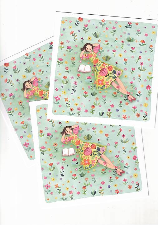 Papier - Pohľadnica "Moje rozkvitnuté myšlienky" - 18257401_