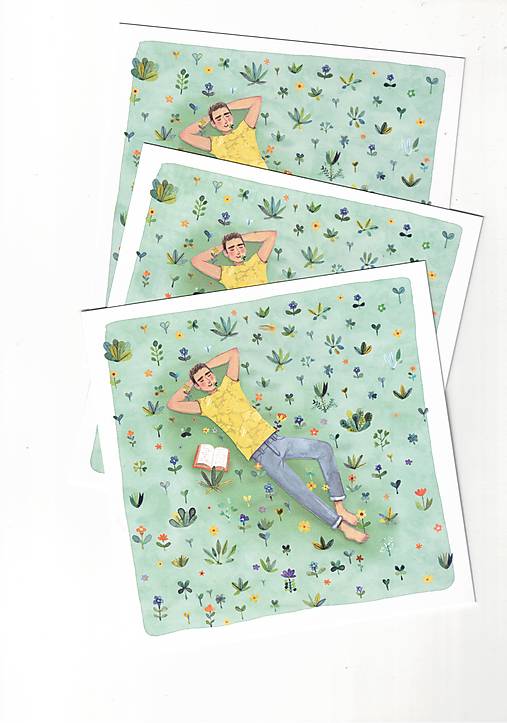 Papier - Pohľadnica "Jeho rozkvitnuté myšlienky" - 18257403_