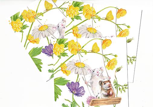 Papier - Pohľadnica "na hojdačke" - 18257469_