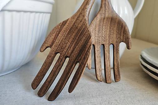 Drevená šalátová súprava RUKY