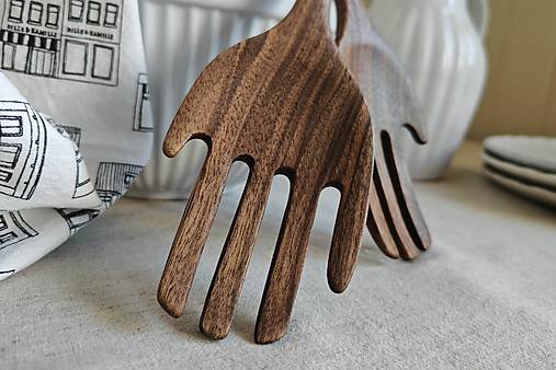 Drevená šalátová súprava RUKY