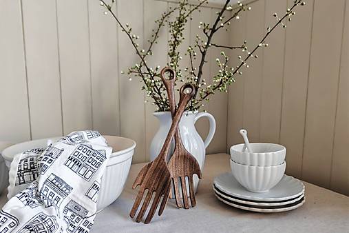 Drevená šalátová súprava RUKY