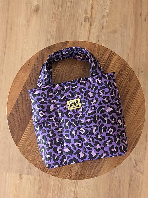 Kabelka  L I N A - fialový leopard