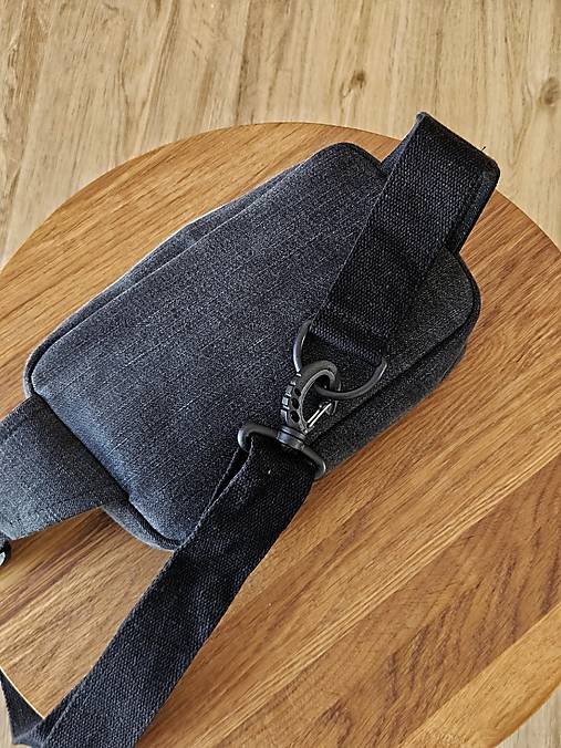 Denim ľadvinka  F R A N K I E - čierna