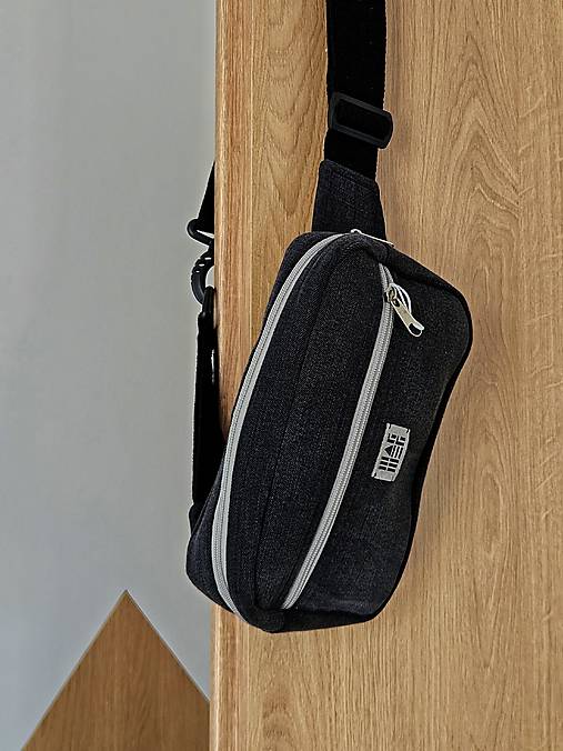 Denim ľadvinka  F R A N K I E - čierna