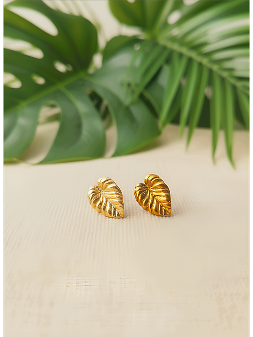 Puzetové náušnice Monstera