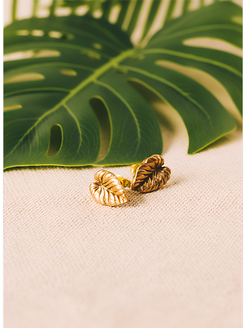 Puzetové náušnice Monstera