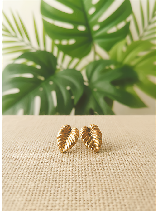 Puzetové náušnice Monstera