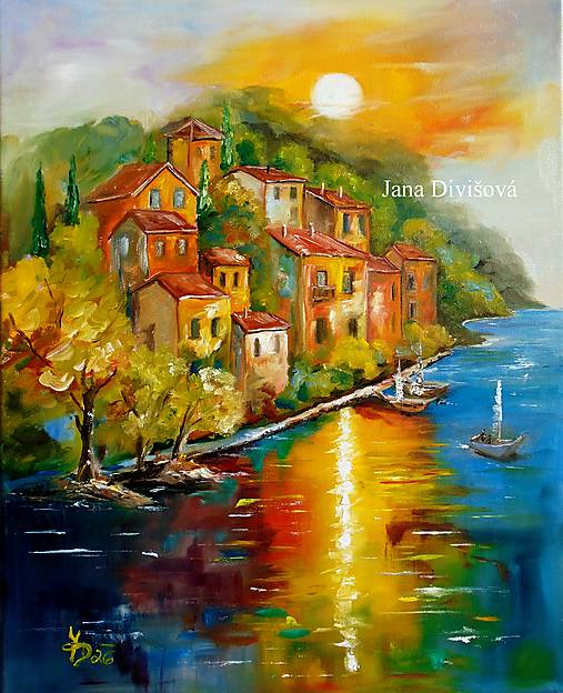 Obrazy - Večer na Riviére - originál - 18256708_