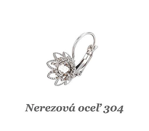 Komponenty - Mechanická náušnica s lôžkom a ramienkami /M2257/ - nerez.oceľ 304 - 18259605_