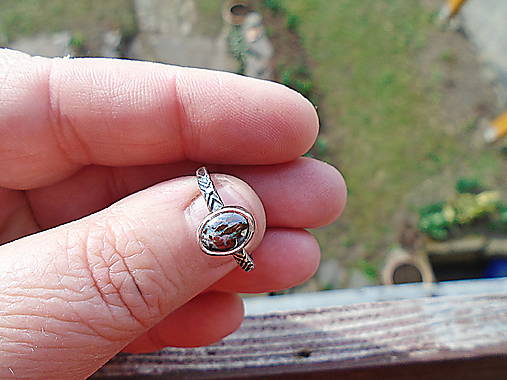 Strieborny prsteň Ag 925 Boulder opál