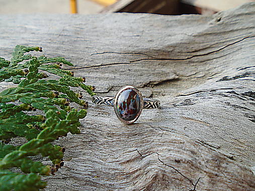 Strieborny prsteň Ag 925 Boulder opál