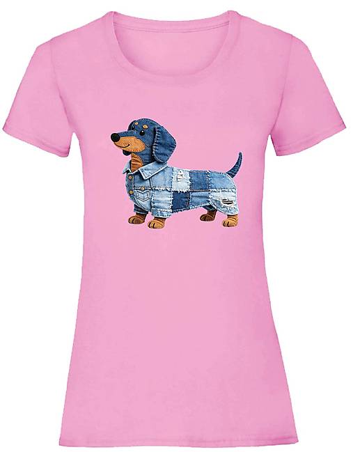 Topy, tričká, tielka - Riflový jazvečík (Ružová) - 18259389_