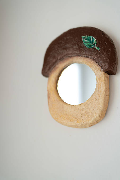 Malé zrkadlo „Lesný pokoj“ | ručne vyrobené z papier-mâché