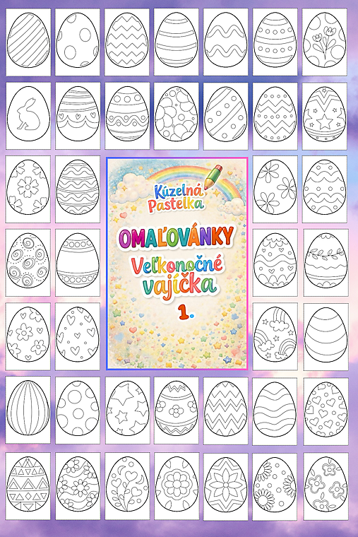 Grafika - OMAĽOVÁNKY Veľkonočné vajíčka 1. - 18258970_