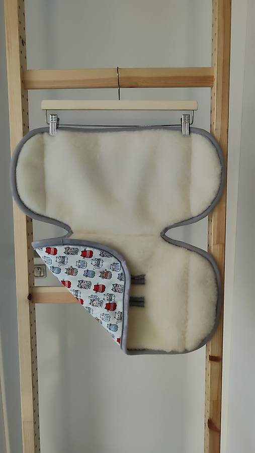 Detský textil - Zmenšujúca vložka XL Vlnienka proti poteniu do autosedačky Axkid minikid 2 100% Merino top super wash Mačičky - 18261992_