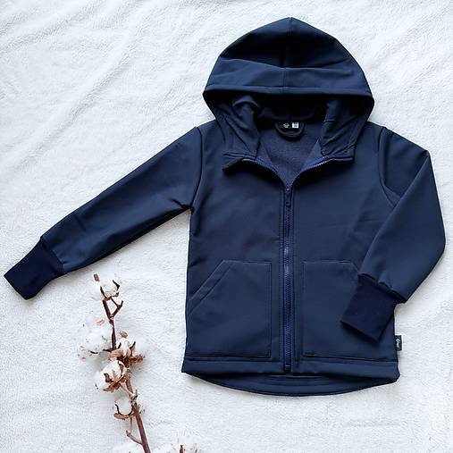 Detské oblečenie - Softshell bunda tmavomodrá - 18262439_