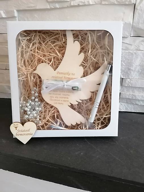 Papiernictvo - Darčekove balenie k birmovke _holubica - 18261964_