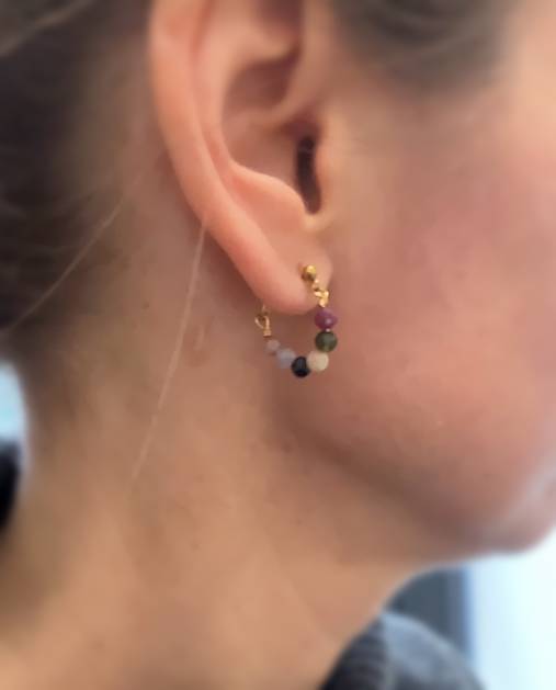 Náušnice turmalín