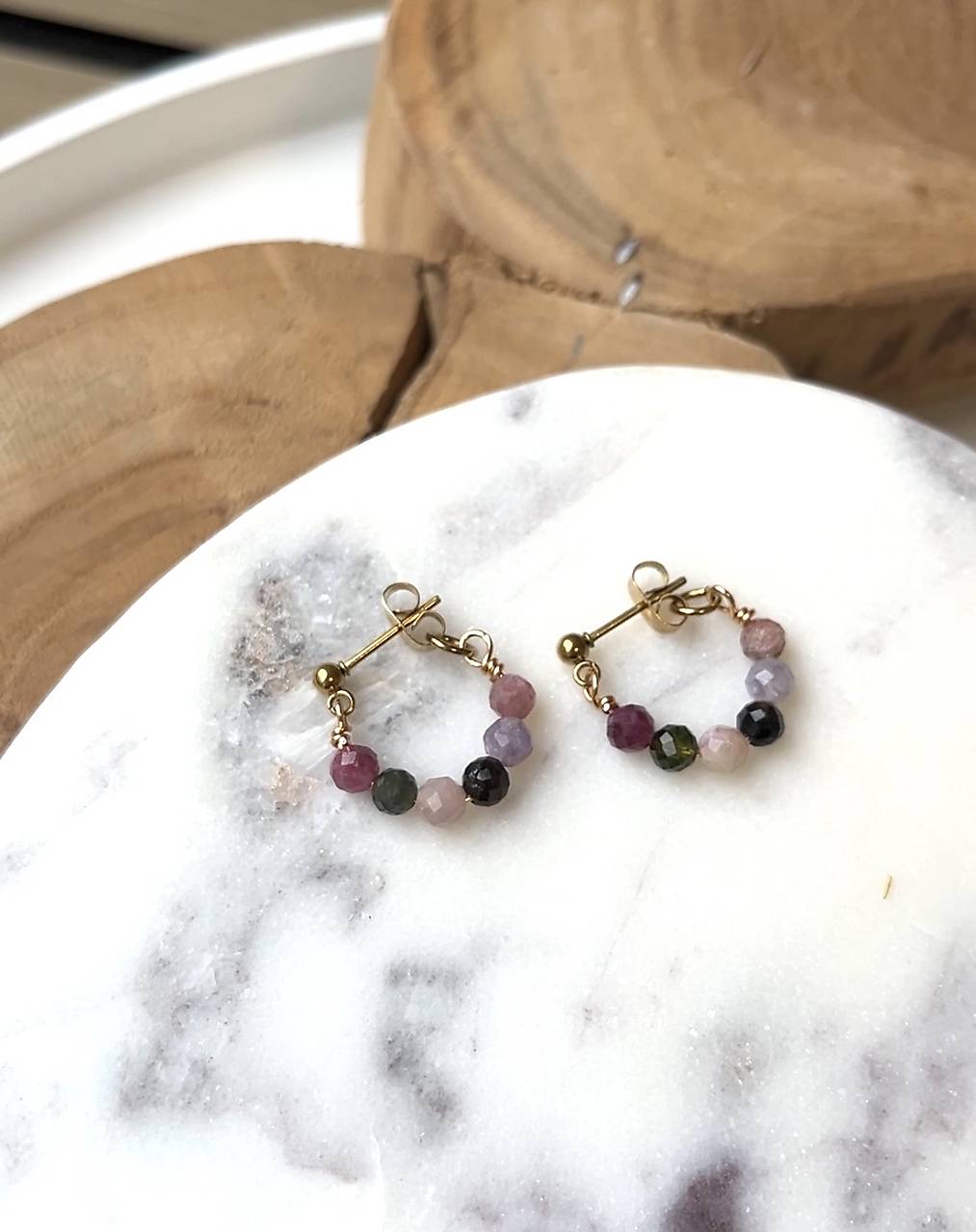 Náušnice turmalín