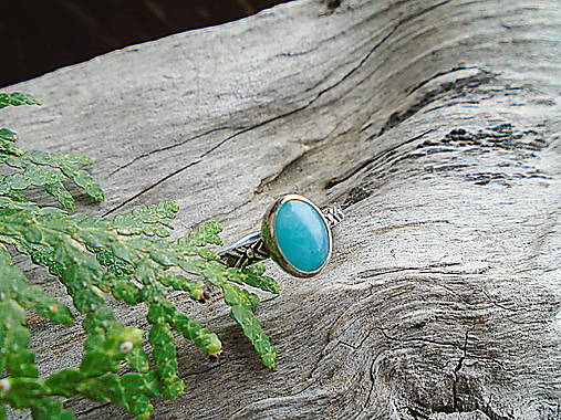 Strieborný prsteň Ag925 Amazonit