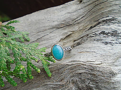 Strieborný prsteň Ag925 Amazonit