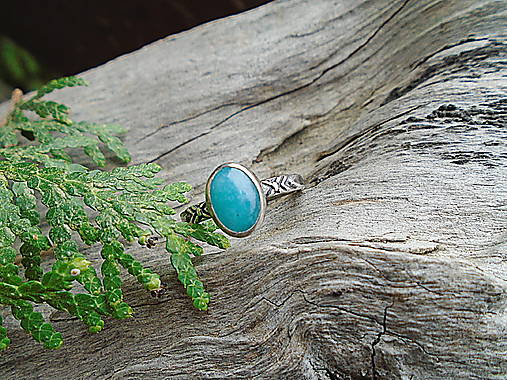 Strieborný prsteň Ag925 Amazonit
